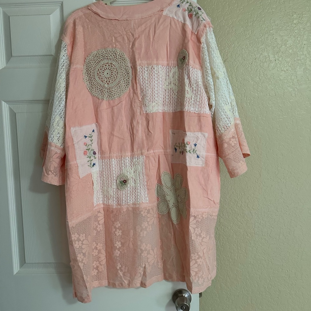 POL S Floral Lace Patchwork Kimono - Picture 5 of 9